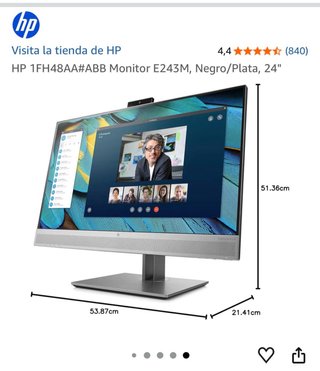 Monitor HP E243M 24 Nero/Argento