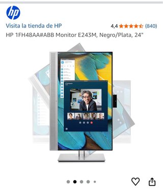 Monitor HP E243M 24 Nero/Argento