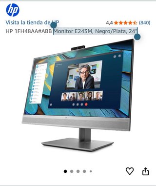 Monitor HP E243M 24 Nero/Argento