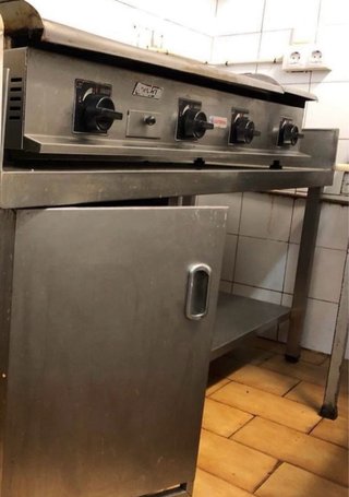 Plancha industrial a gas
