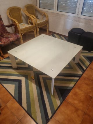 Mesa de centro IKEA 1x1m Cristal