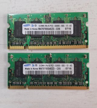 Lote 5x RAM SO-DIMM DDR2 Portátil