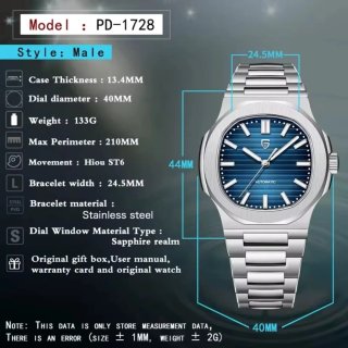 Reloj PAGANI DESIGN Automático Hombre Azul