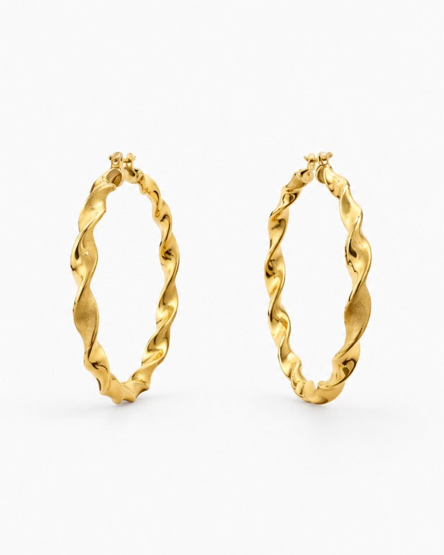 Aros Oro 18K Torcidos
