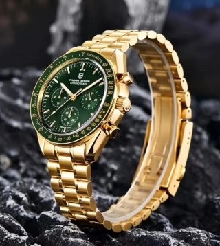 Reloj Pagani Design Cronógrafo Dorado Verde