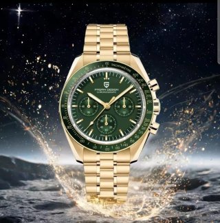 Reloj Pagani Design Cronógrafo Dorado Verde