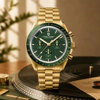 Reloj Pagani Design Cronógrafo Dorado Verde