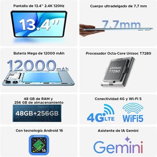 Tablet Gemini 16 13.4" 2.4K 12000mAh AVERIADA
