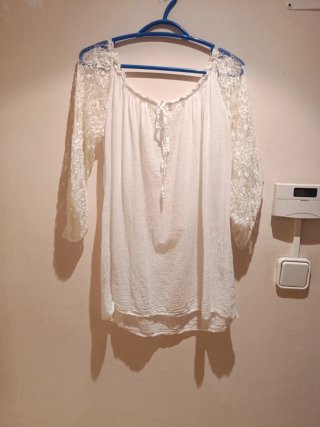 Blusa blanca mujer encaje