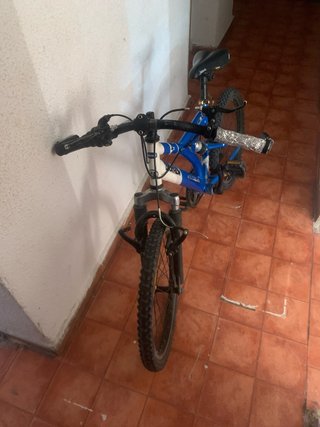 Bicicleta Montaña Doble Suspensión Azul