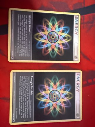 2 Cartas Pokémon Energía Arcoiris