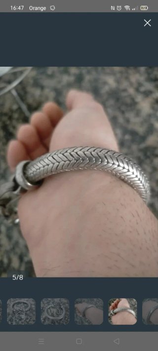 Pulsera Plata Estilo Serpiente Vintage 100 gramos