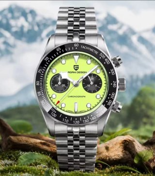 Reloj Pagani Design Cronógrafo Verde/Plata
