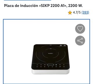 Placa de inducción Silvercrest SIKP 2200 A1