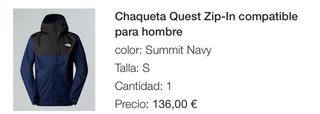 Chamarra The North Face Azul y Negra