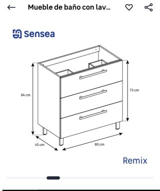Mueble de baño blanco con cajones