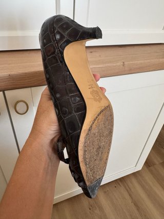 Zapatos vintage Balenciaga piel cocodrilo.