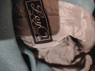 Chaqueta azul cuello terciopelo años 90