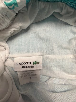Conjunto Lacoste blanco y verde