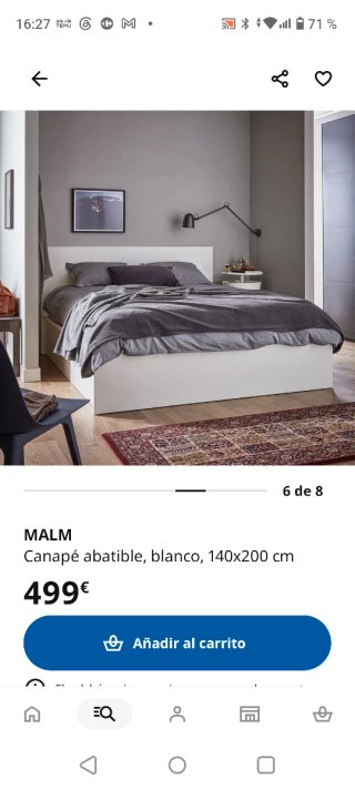 Estructura Cama IKEA MALM Blanca