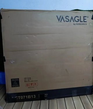 VASAGLE Mesa de Centro o de Salón de Mármol, Negro