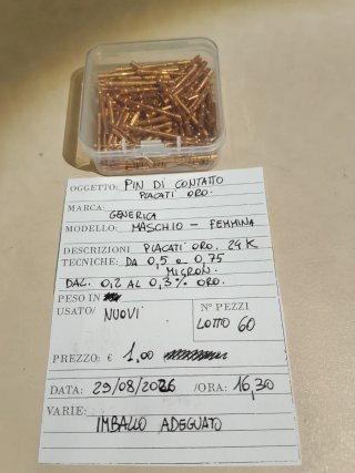 PIN contatto placcato oro