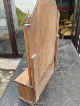 Psiche Art Déco in Legno Intagliato, specchio
