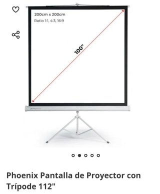 Pantalla Proyector Phoenix Trípode 100 200x200cm