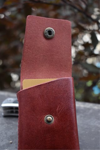 Tarjetero/cartera cuero Badalassi Carlo Pueblo