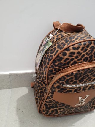 Mochila estampado leopardo