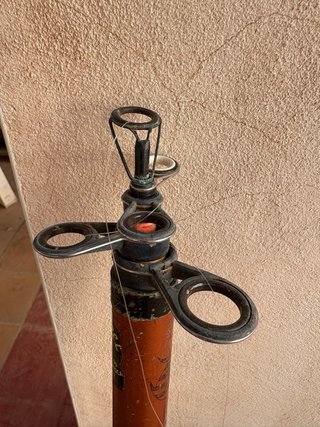 Caña de pescar con carrete