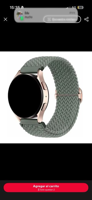 Correa Reloj Verde Trenzada 18mm Loop