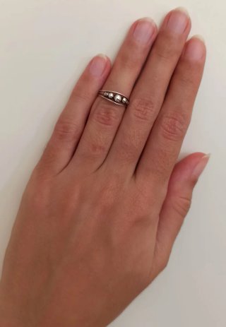 Anillo midi de plata