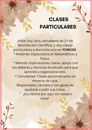CLASES PARTICULARES YUNCOS