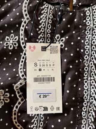 Blusa Zara manga abullonada