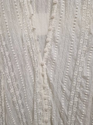 Vestido largo encaje playero blanco