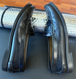 Zapatos de piel negros con flecos T41-42