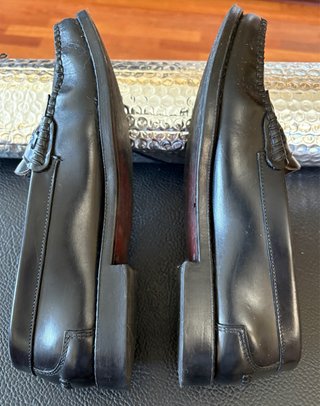 Zapatos de piel negros con flecos T41-42