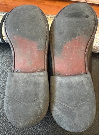 Zapatos de piel negros con flecos T41-42
