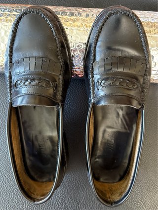 Zapatos de piel negros con flecos T41-42