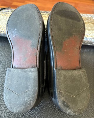 Zapatos de piel negros con flecos T41-42