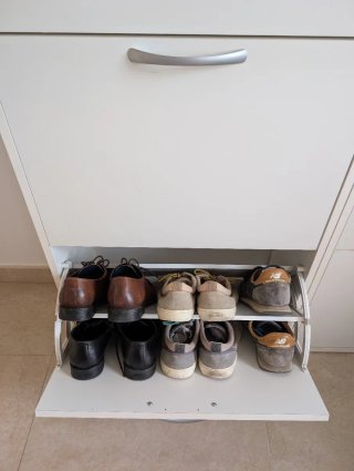 Zapatero blanco con cajon