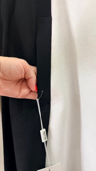 Cappotto REVISE bicolore bianco e nero