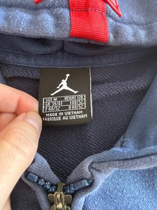 Chaleco Sudadera Jordan Capucha Azul Talla M