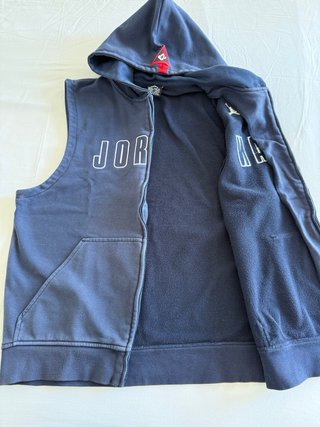 Chaleco Sudadera Jordan Capucha Azul Talla M