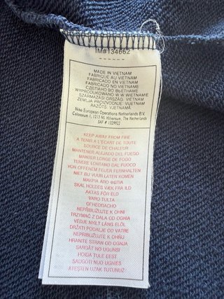 Chaleco Sudadera Jordan Capucha Azul Talla M