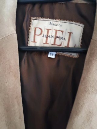 Chaqueta Piel Ante Juan Pina Talla XL