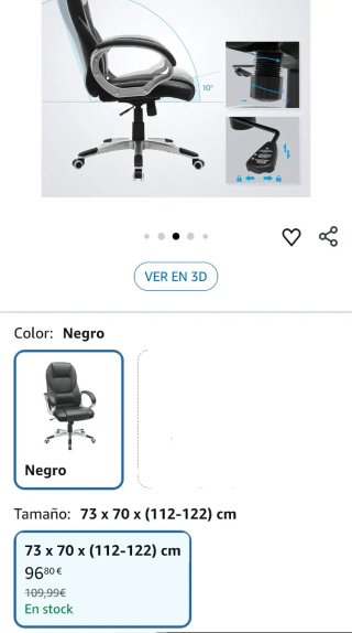 Silla de Oficina Ergonómica SONGMICS