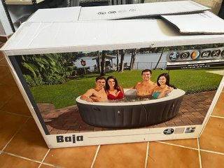 Jacuzzi inflable Bestway gris y blanco