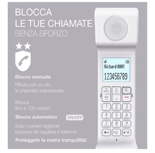 Telefono fisso cordless DECT Alcatel ePure Bianco